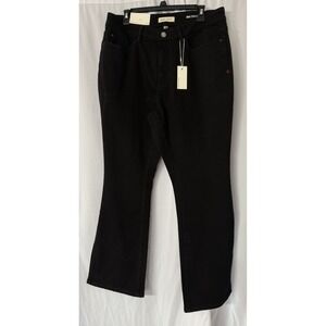 NWT Warp + Weft Ama Stretch Amarillo Texas Slim Boot Womens Black Jeans Size 14W